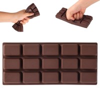Squishy Toy Chocolate Bar, Soft Rubber Fidget Stress Toy, 6.22 in Squishy Toy Chocolate Bar, Soft Rubber Fidget Stress Toy, 6.22 in